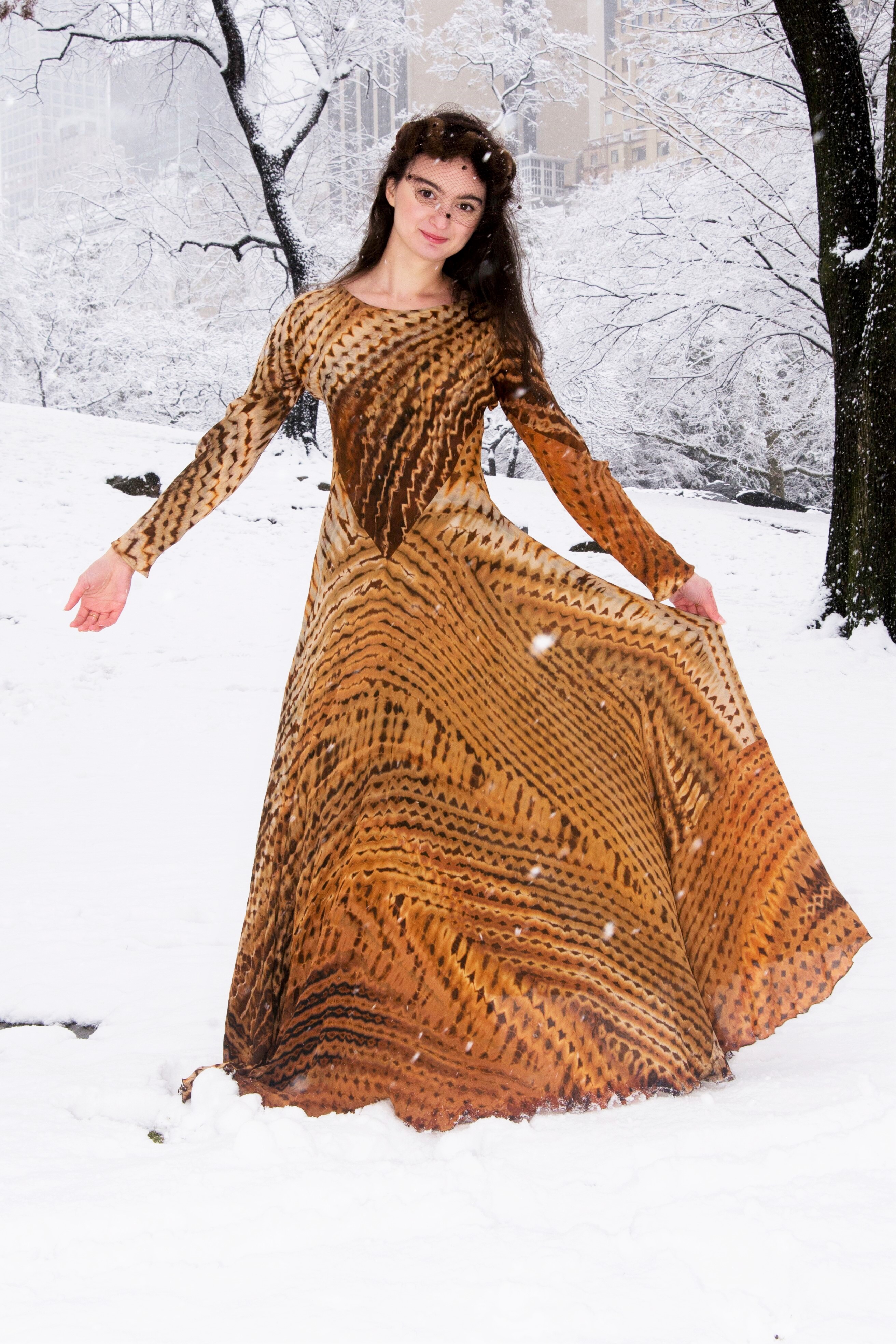 Maxi dress for $570 available in S, M, L designed to accommodate all sizes upon request.